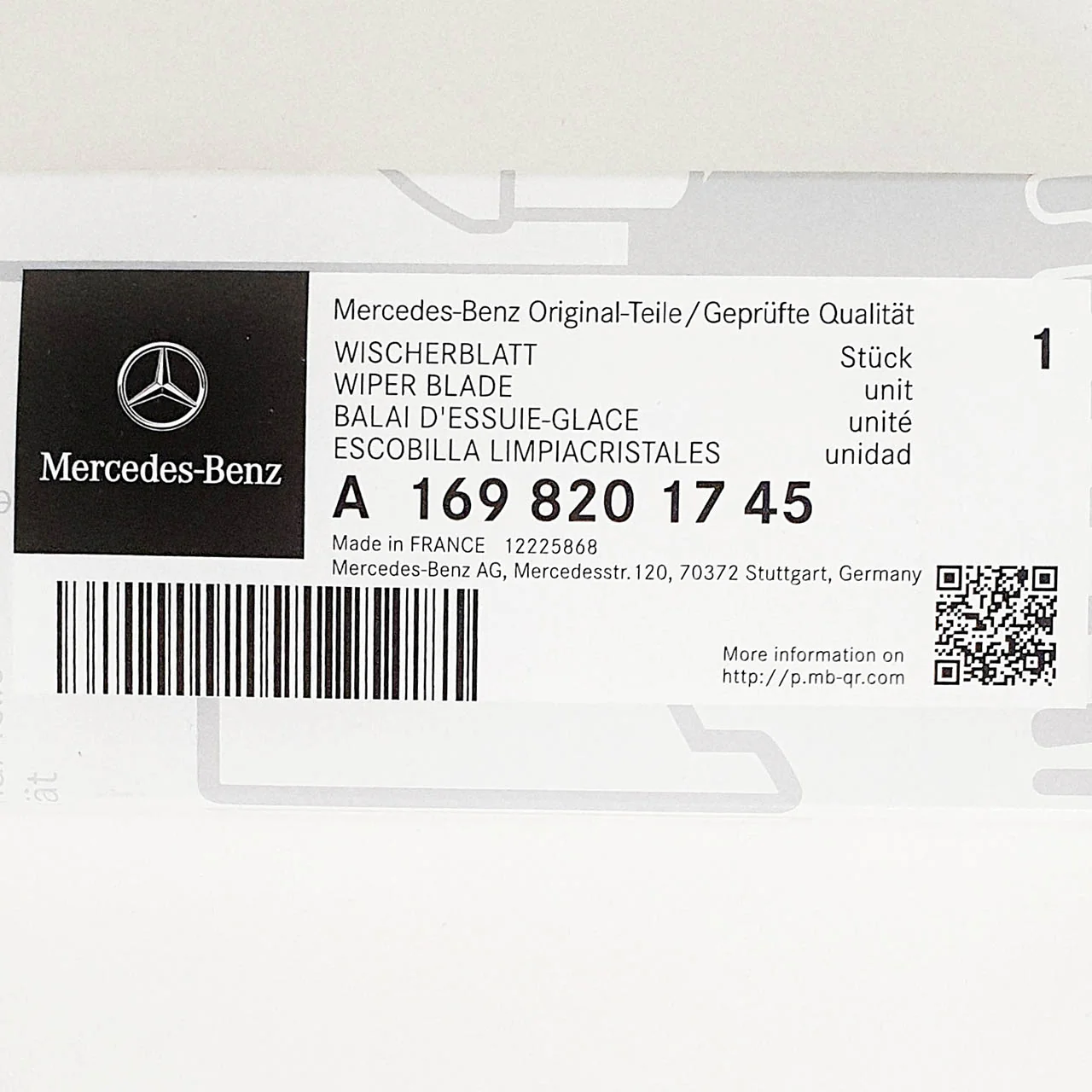 Genuine Mercedes-Benz A Class, ML Class, GLE, GLS, R Class, Rear Wiper Blade - Image 7